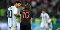Bild von der WM 2018: Messi und Modric.