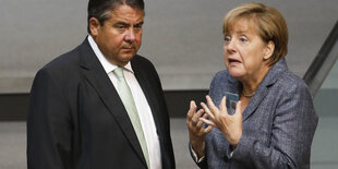 Sigmar Gabriel und Angela Merkel