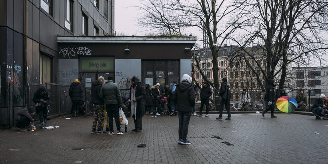 Suchtkranke am Hamburger Hauptbahnhof