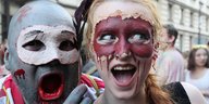 Zombies auf einer Straßenparty