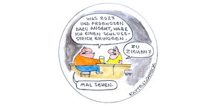 Cartoon zu Jahresausblick.