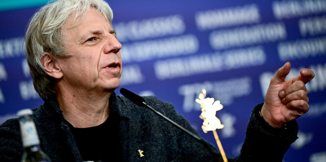 Regisseur Andreas Dresen während einer Pressekonferenz bei der Berlinale