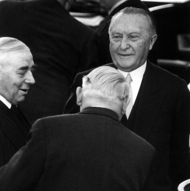 Robert Pfermenges und Konrad Adenauer