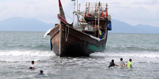 Flüchtlingsboot.