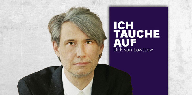 Das Bild zeigt Dirk von Lotzow und sein Buch „Ich tauche auf“.