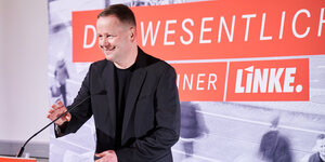 Das Foto zeigt den Spitzenkandidaten der Linkspratei, Klaus Lederer.
