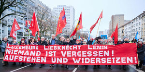 Demonstrierende auf Rosa-Karl-Demo 2023