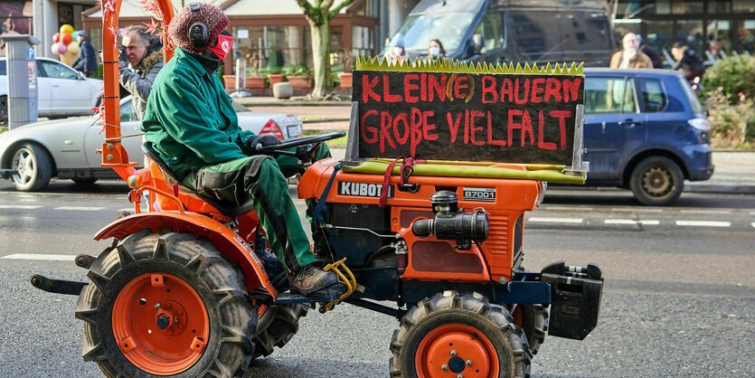 Traktor bei Demonstration