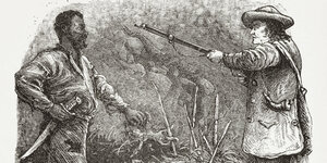 Historische Darstellung der Gefangennahme des aufständischen Sklaven Nat Turner