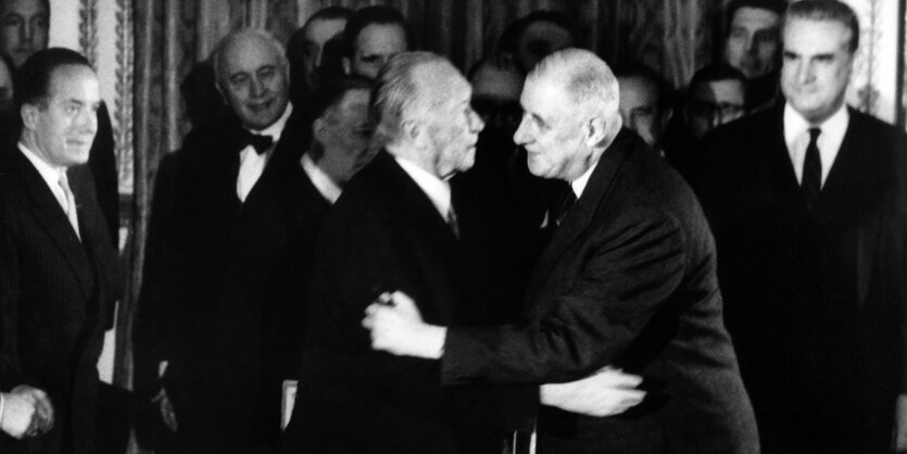 Konrad Adenauer und Charles de Gaulle