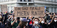 Mieter*innen in Berlin protestierten gegen hohe Mieten