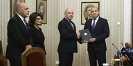 Nikolay Gabrovski mit Bulgariens Präsident Rumen Radev