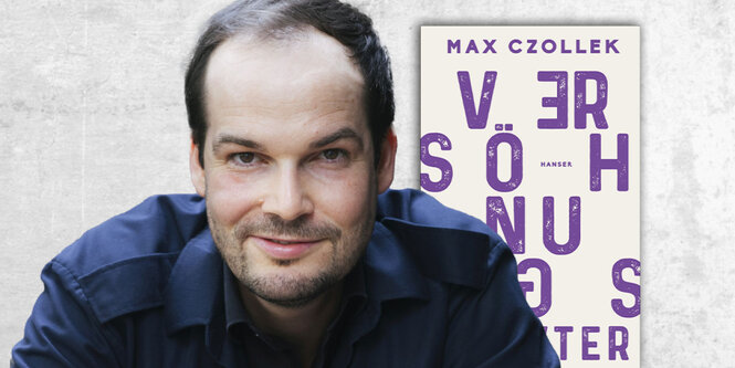 Das Bild zeigt Max Czollek und sein Buch „Versöhnungstheater“.