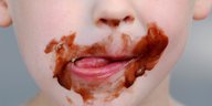 Ein schokoladenbeschmierter Kindermund