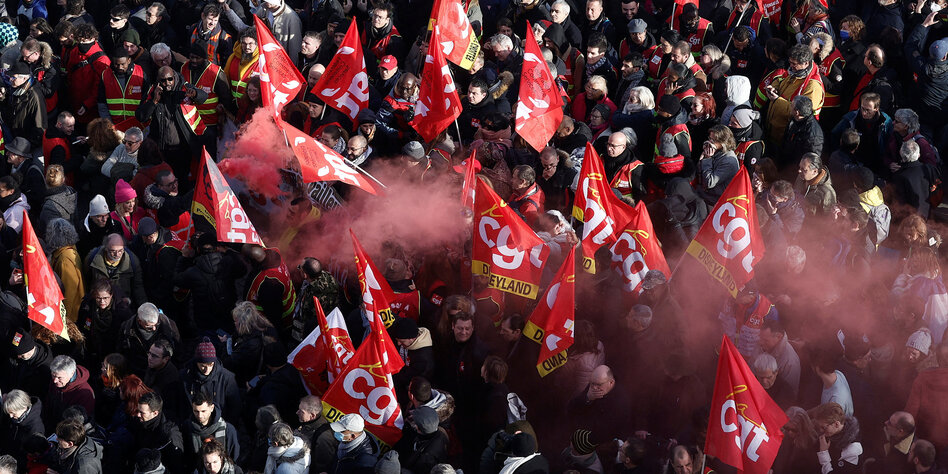 Generalstreik in Frankreich: Zweite Runde gegen die Rente ab 64