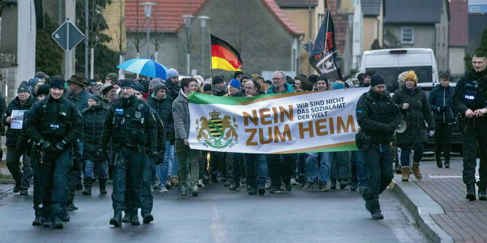 Protest gegen Geflüchtete in Sachsen: Rechte Hetze in Strelln