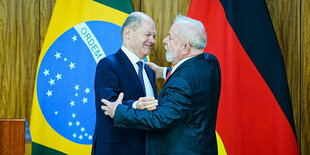 Olaf Schozl und Luiz Inacio Lula da Silva