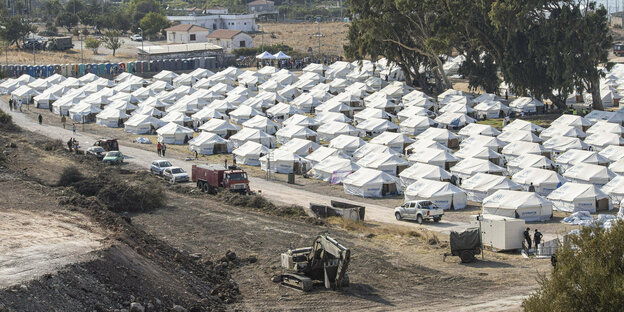 Ein Zeltlager des Flüchtlingshilfswerks