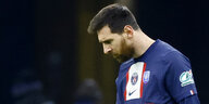 Lionel Messi mit hängendem Kopf