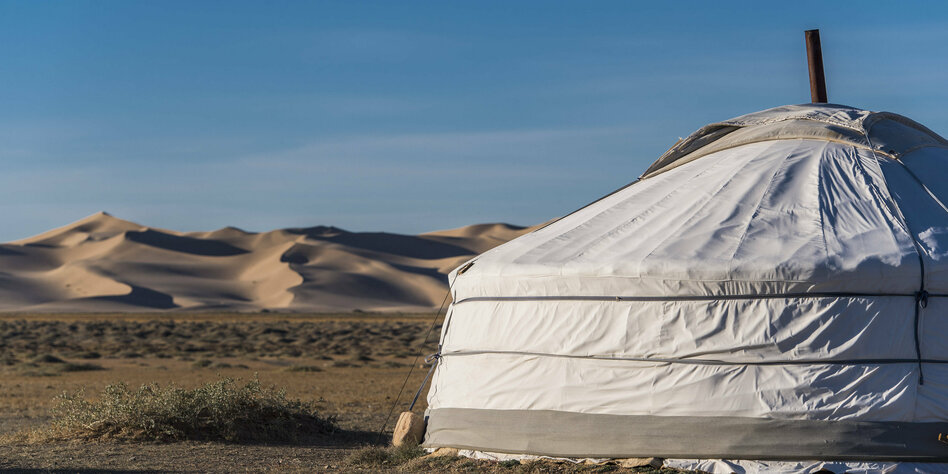 In der Wüste Gobi: Zentralheizung ist ein Privileg 