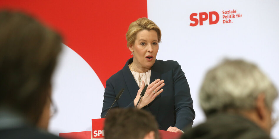 Nach der Berlin-Wahl: SPD stellt sich hinter Giffey