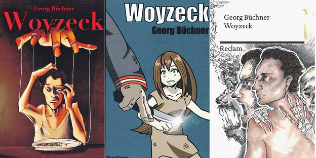 Three cover examples by students