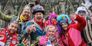 Karnevalist:innen in Köln