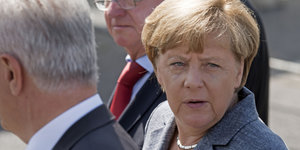 Kanzlerin Angela Merkel in Heidenau