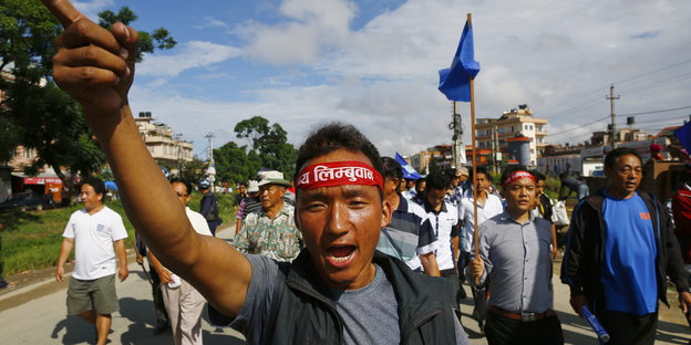 Demonstranten in Katmandu