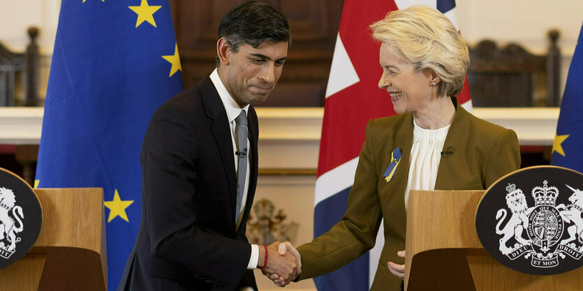 Rishi Sunak und Ursula von der Leyen