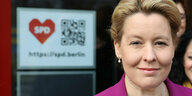 Das Foto zeigt Berlins SPD-Landeschefin Franziska Giffey.