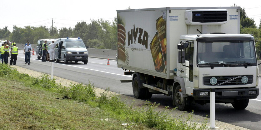 Ein Lkw in Österreich