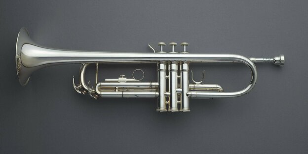 Trumpet on a gray background