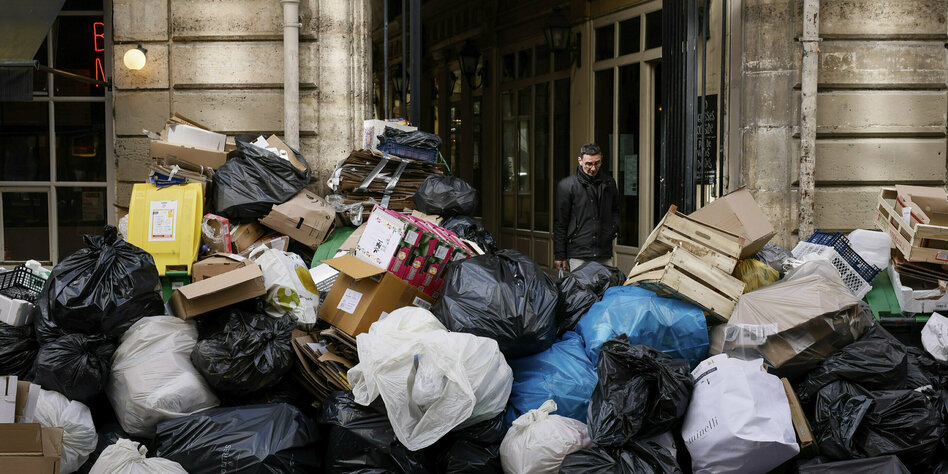Weitere Proteste in Frankreich: Müllkrise im Rentenstreit