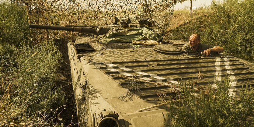 Ein Schützenpanzer der ukrainischen Armee.