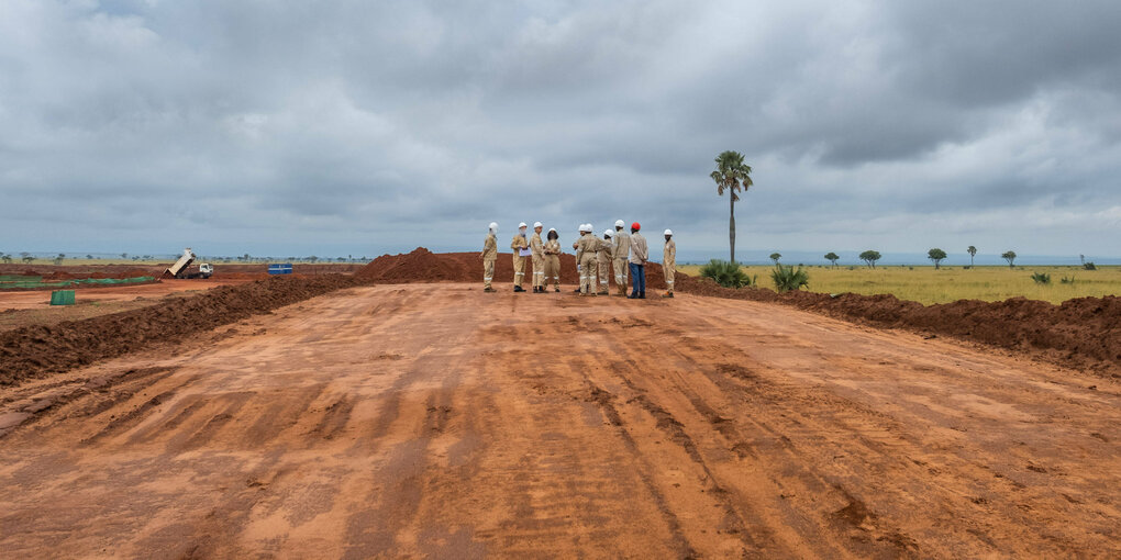 Eine planierte Landschaft in Afrika