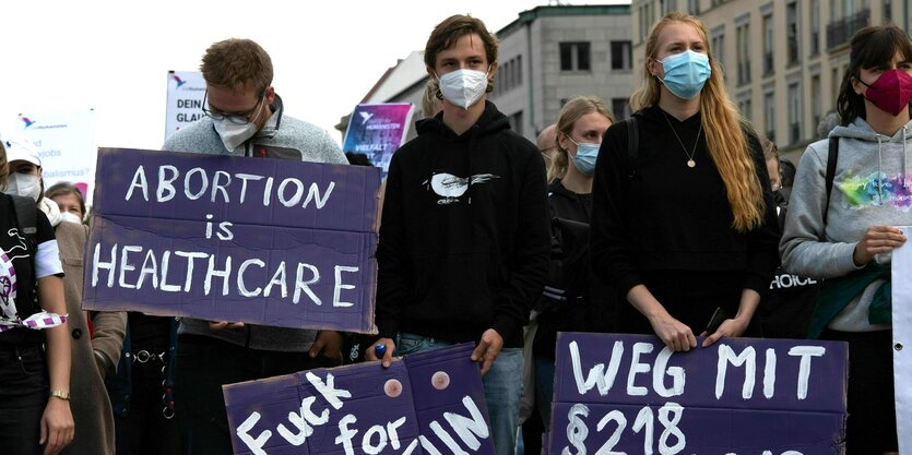 Demonstrant:innen Pro Choice