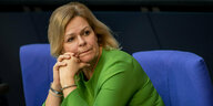 Bundesinnenministerin Nancy Faeser im Bundestag.