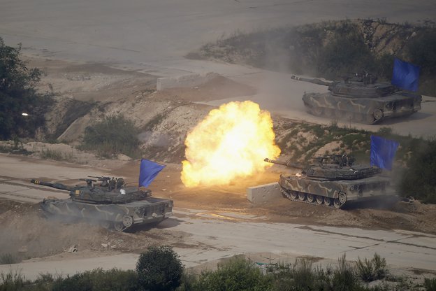 Panzer in einer Gefechtsübung