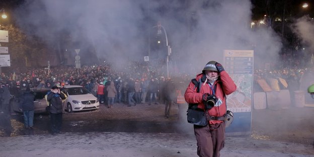 Demonstranten auf dem Kiewer Platz der Unabhängigkeit (Maidan).