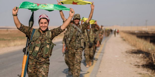 Mitglieder der kurdischen Miliz YPG in Syrien.