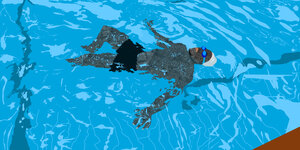 Kunstwerk "Man in a pool, III" von Prince Jacon Osinachi Igwe