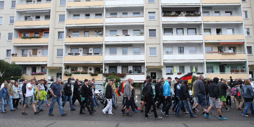 Demo von „besorgten Bürgern“ in Heidenau, 28.08.2015.