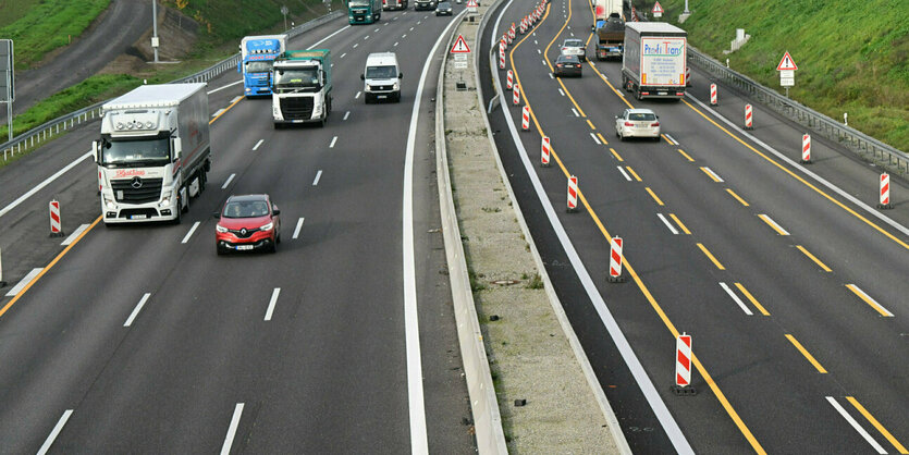 Blick auf die Autobahn A 6