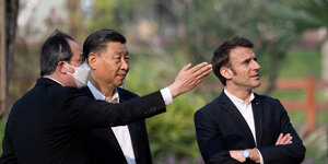 Emmanuel Macron und der chinesische Präsident Xi