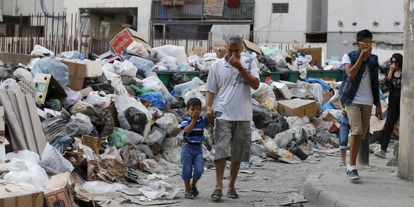 Mief: Berge von Abfall mitten in Beirut.