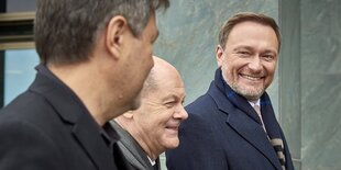 Christian Lindner, Olaf Scholz, Robert Habeck