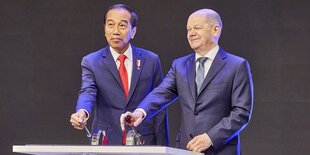 Joko Widodo und Olaf Scholz