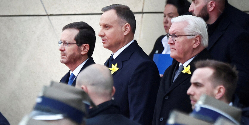 Isaac Herzog, Andrzej Duda und Frank Walter Steinmeier