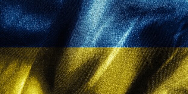 Details einer Ukrainefahne